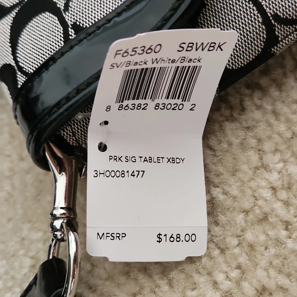 NWT Coach Signature Tablet Crossbody Bag - Picture 7 of 8